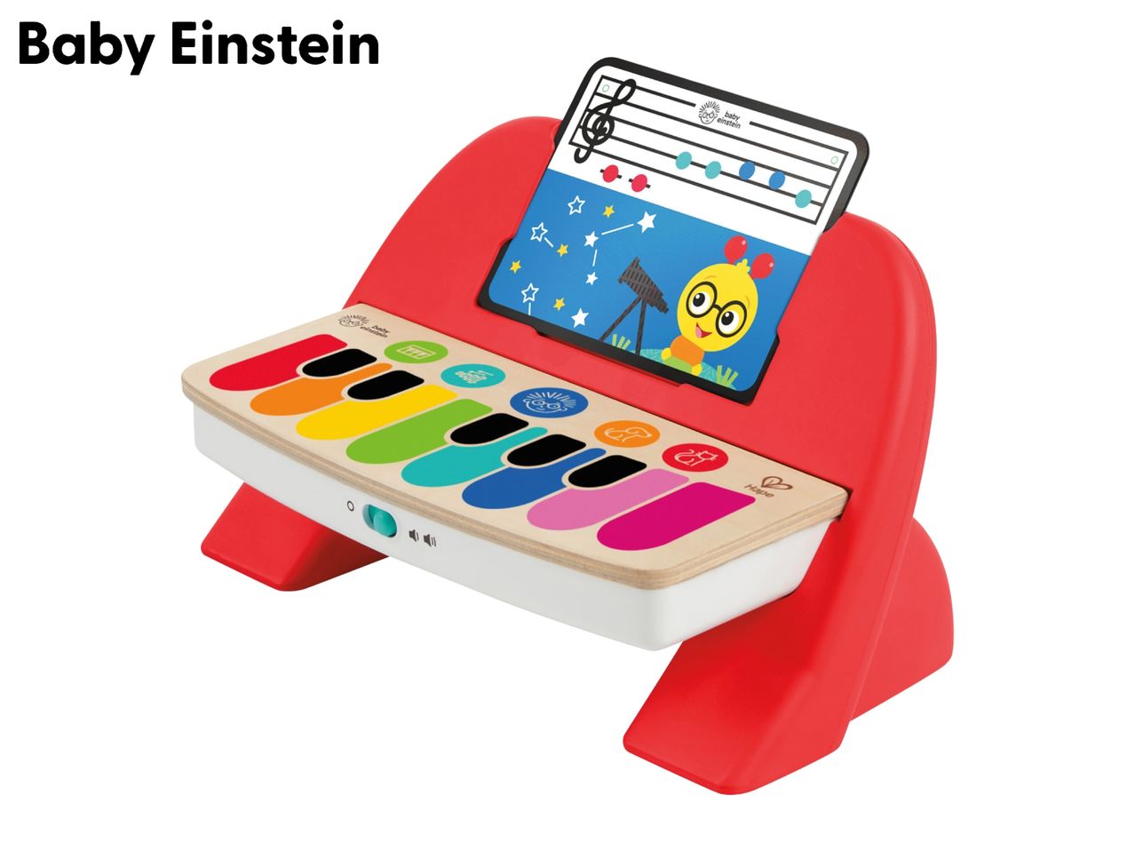 Baby Einstein Hape Magic Touch Piano with sheet music and character