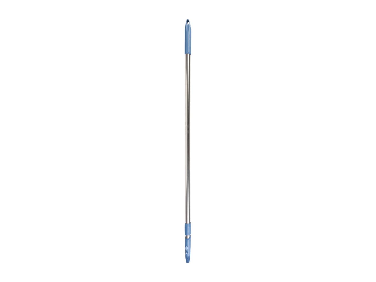 Blue and silver mop handle