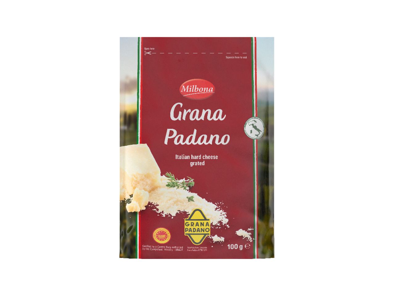Pakovanje Grana Padano sira.