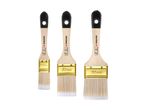 Three Wooster paintbrushes of varying sizes.