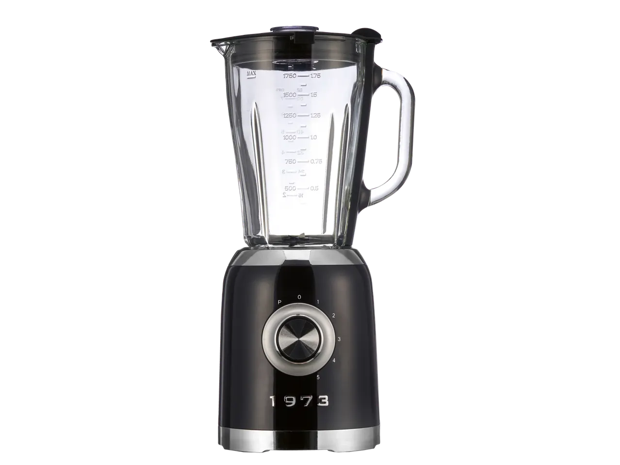 SILVERCREST® 600W vrč mešalnik, črn, z merilno skodelico in vrtljivim upravljanjem.