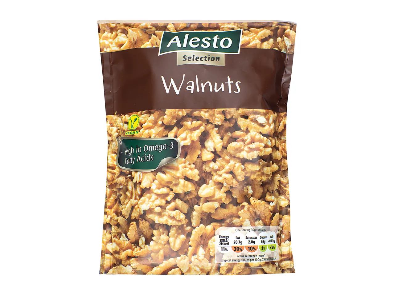 Alesto Selection walnuts, high in Omega-3 fatty acids.