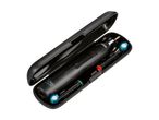 Cien Beauty electric toothbrush set with two brush heads in an open black travel case.
