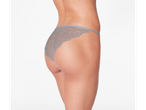 Biquíni Esmara, cuecas de renda cinzentas num modelo feminino