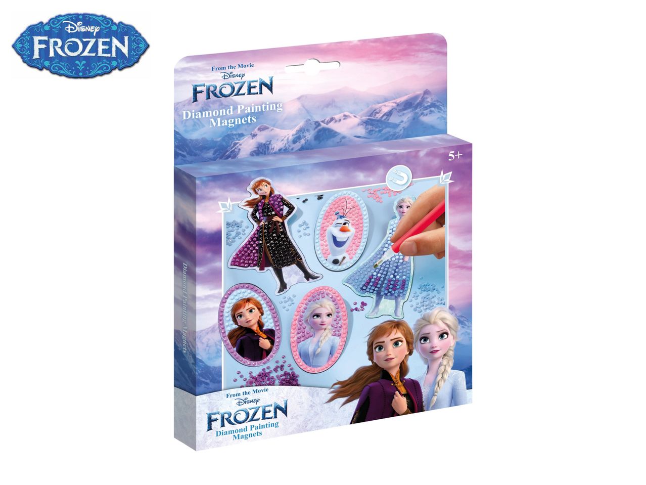 Disney Frozen sticker sheet featuring Anna, Elsa, and other characters.