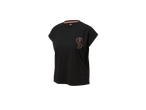Tricou negru Crivit cu mâneci scurte pentru femei.