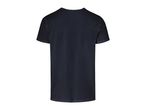 A dark navy blue crew neck t-shirt.