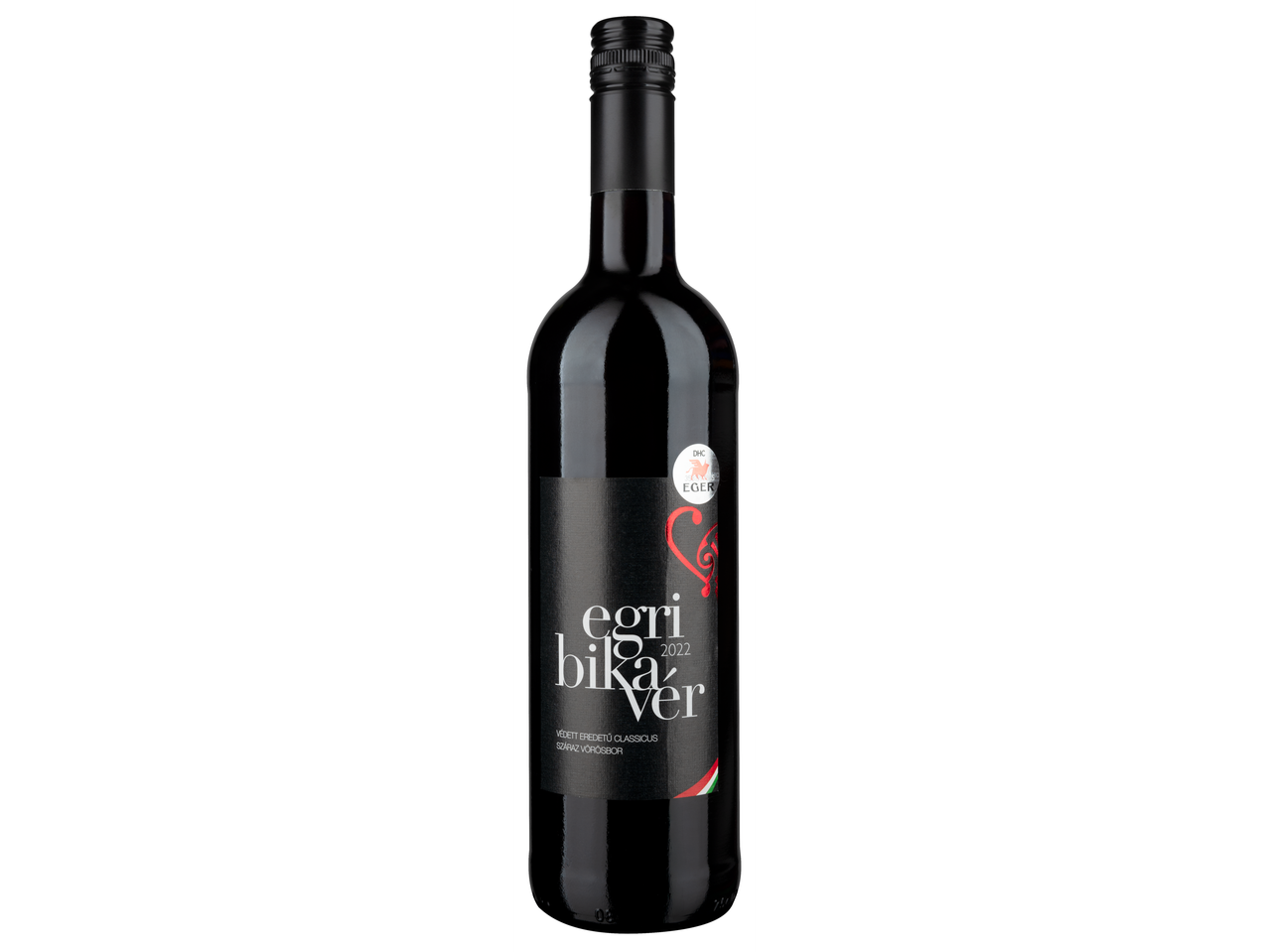2022-es Egri Bikavér vörösbor.