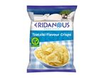 Eridanous Greek Style Tzatziki Flavour Crisps, 125g, vegetarian, with a Greek island background.