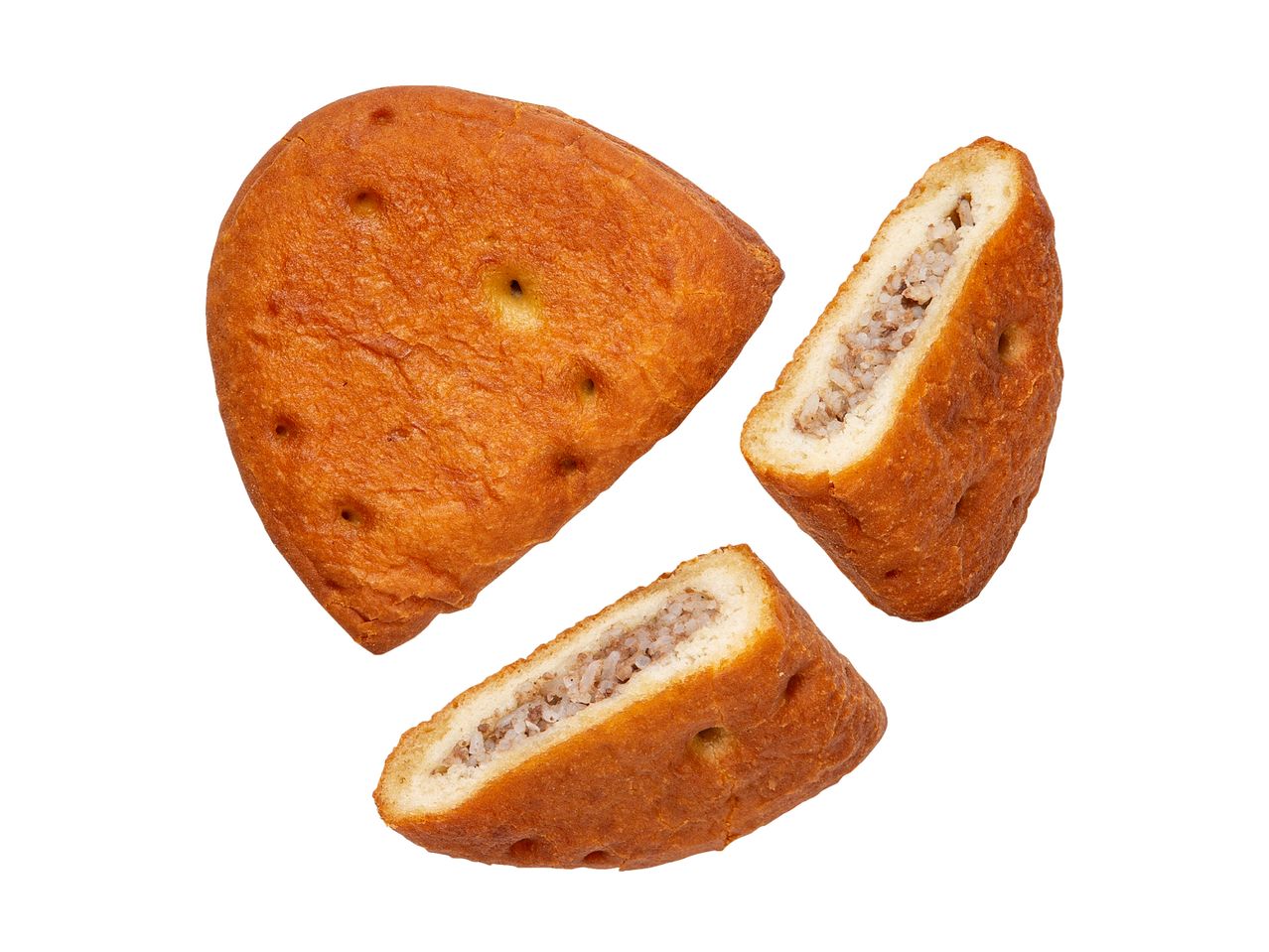 Paistettuja täytettyjä leivonnaisia.