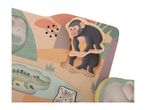 Wooden puzzle with safari animals: monkey, elephant, crocodile, and zebra.