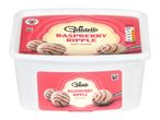 Gelatelli Raspberry Ripple soft scoop ice cream.