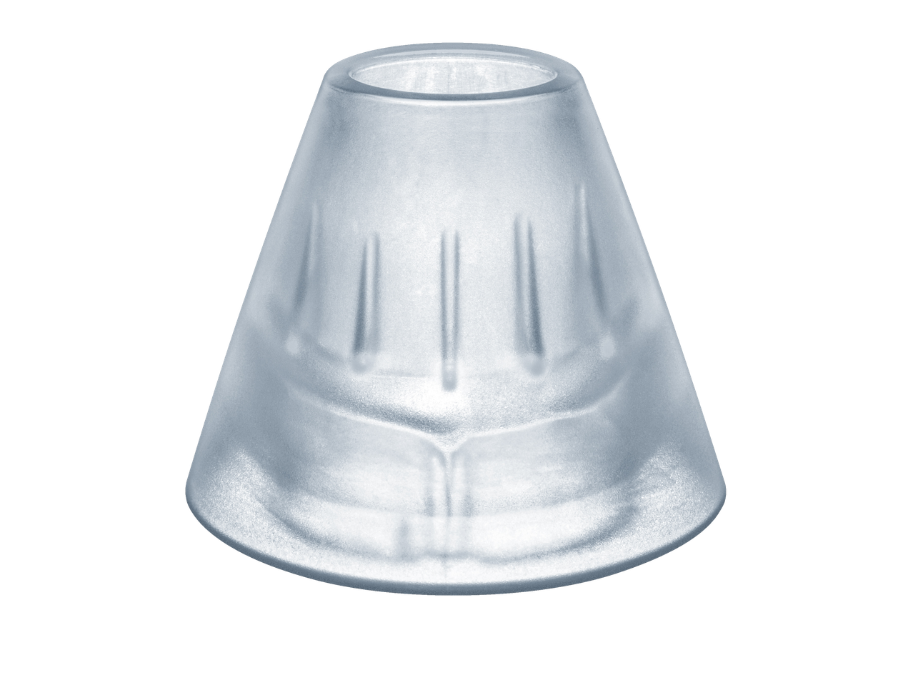 Sanitas pooride puhastaja, valge kooniline ribiline otsik