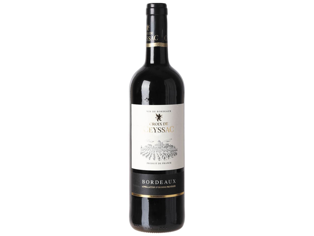 Bouteille de vin rouge Domaine du Castel.