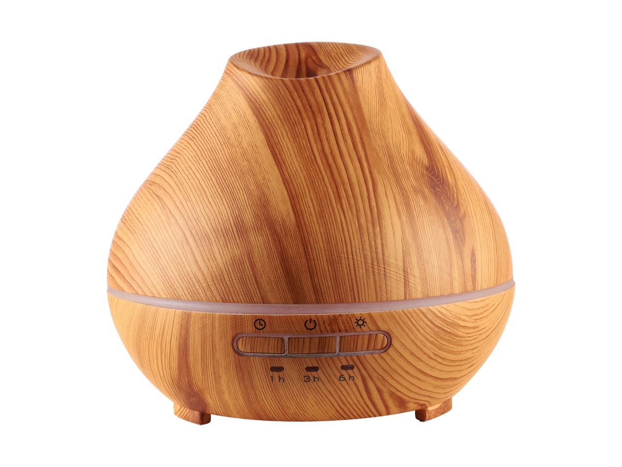 En træ-look aromadiffuser med timerfunktion.