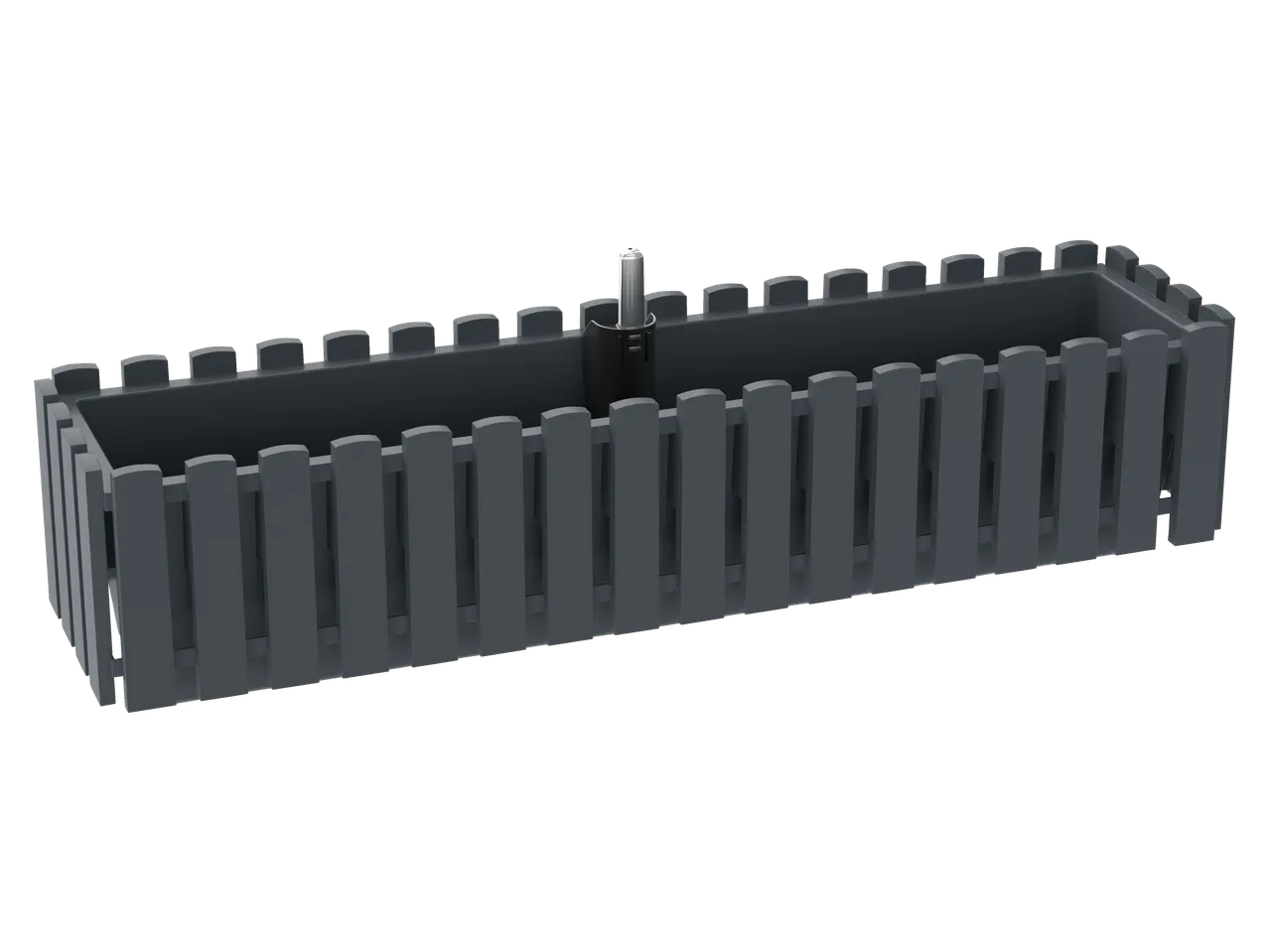 PARKSIDE virágláda, kb. 74 cm, sötétszürke, kerítés mintázattal