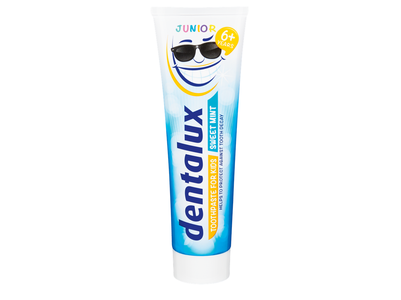 Dentalux Junior tandpasta til børn, smag af sødmynte.