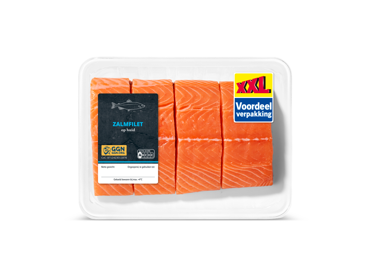 XXL zalmfilets in voordelige verpakking.