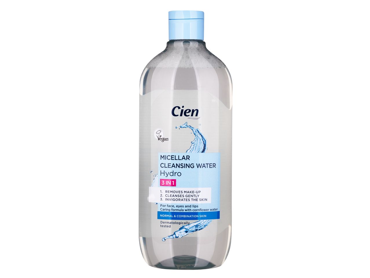 Cien Hydro micellás tisztítóvíz: Vegán, normál és vegyes bőrre.