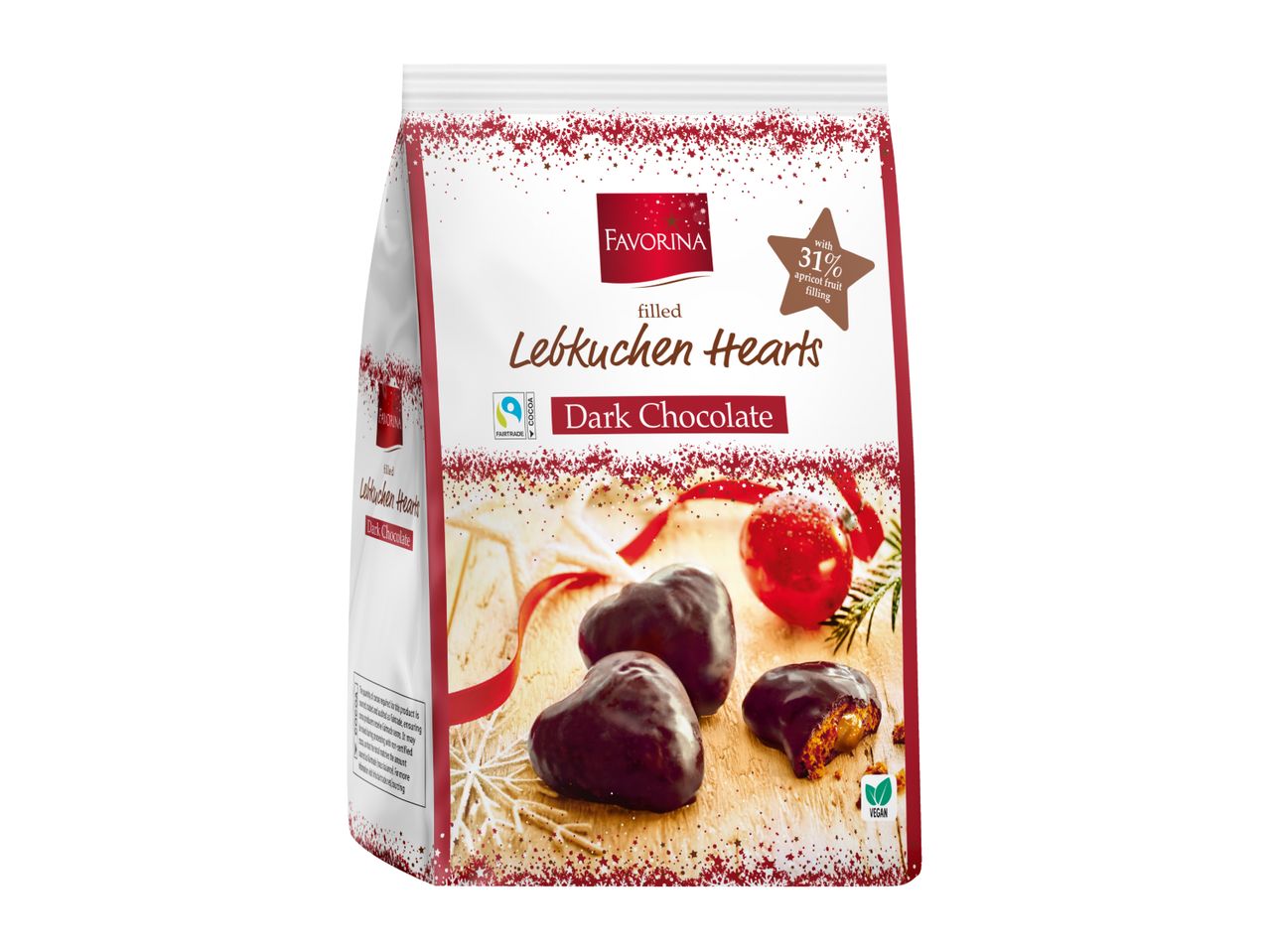 Filled Lebkuchen Hearts with Dark Chocolate