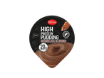 Pudim de chocolate Milbona, rico em proteínas e baixo em gordura.