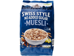 Crownfield Swiss Style No Added Sugar Muesli in a blue bag.
