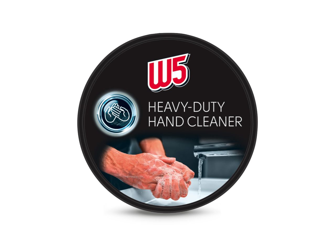 W5 Heavy-Duty sredstvo za čišćenje ruku s osobom koja pere ruke.