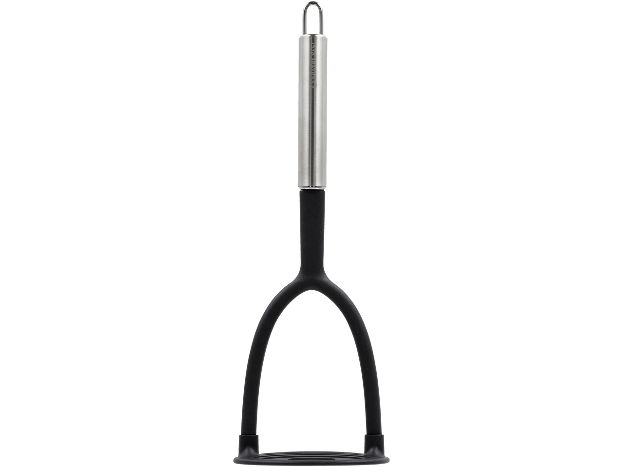 Zwarte SilverCrest aardappelstamper met metalen handvat