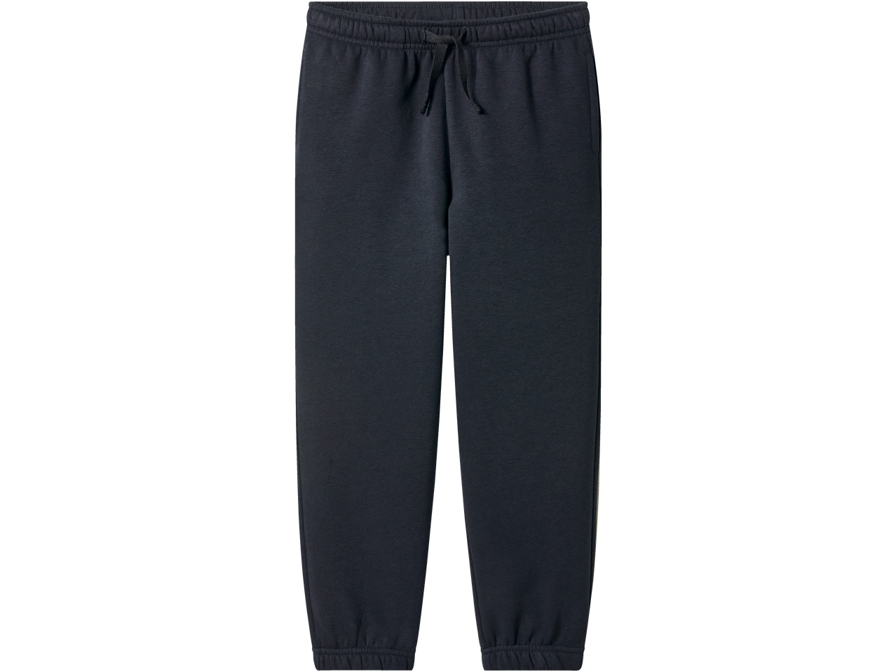 Dark grey kids' joggers with an elasticated waist and drawstring.