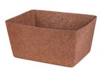 Brown felt storage basket
