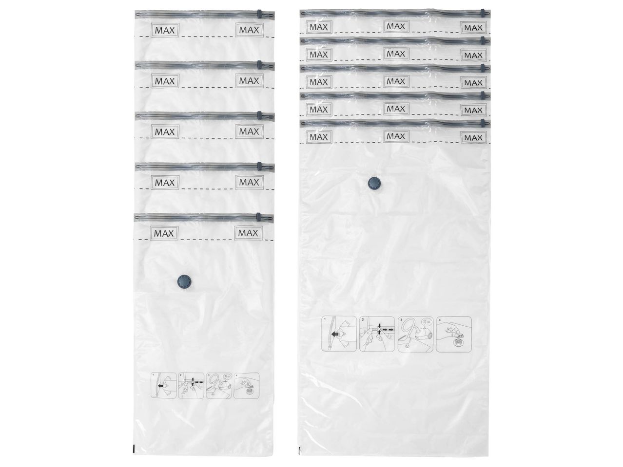 Vacuum Storage Bag Set, 10 pieces