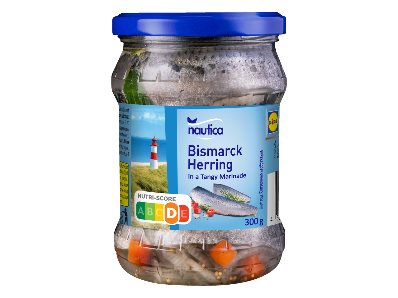 NAUTICA Маринована херинга в буркан, 300 г, с Nutri-Score D.