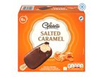 Gelatelli salted caramel ice cream bars coated in milk chocolate.