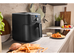 SILVERCREST® XL Air Fryer on a kitchen counter with sweet potato fries