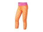 Orange and pink cropped leggings with a water ripple pattern.