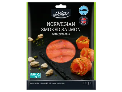 Rūkyta atlantinė lašiša su pistacijomis