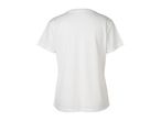 Back view of a plain white short-sleeved t-shirt