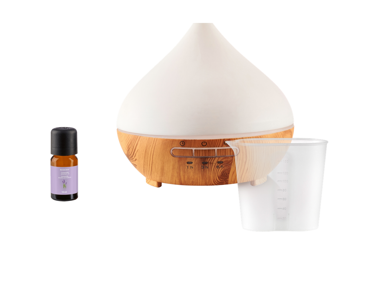 SILVERCREST® Aroma Diffuser with lavender scented oil and measuring cup