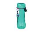 Eine türkisfarbene Sistema Hydrate Trinkflasche mit 800 ml Fassungsvermögen.