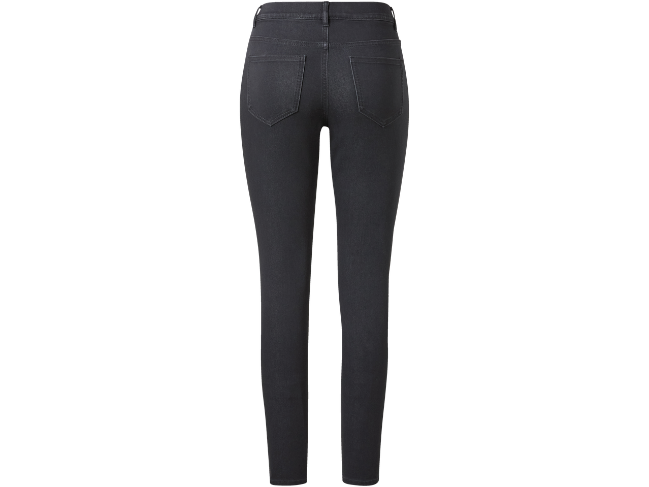 Svarta högmidjade jeans, skinny fit.