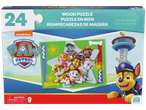 Puzzle de madeira de 24 peças da Patrulha Pata com Chase, Marshall e outros cachorros.
