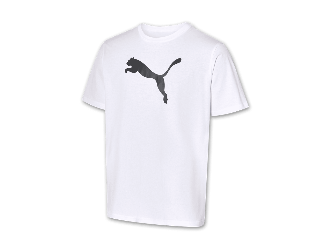 Weißes Puma T-Shirt mit großem Puma-Logo.