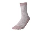 Pink and white chevron patterned sock