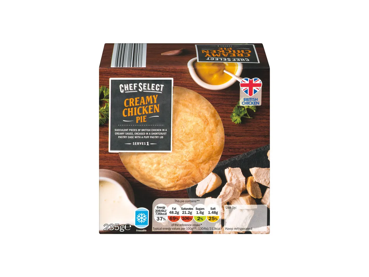 Chef Select: Creamy Chicken Pie with British chicken.