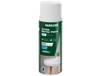 Parkside 400ml bela sprej boja, 2 u 1 boja i prajmer, otporna na vremenske uslove, satenski finiš.