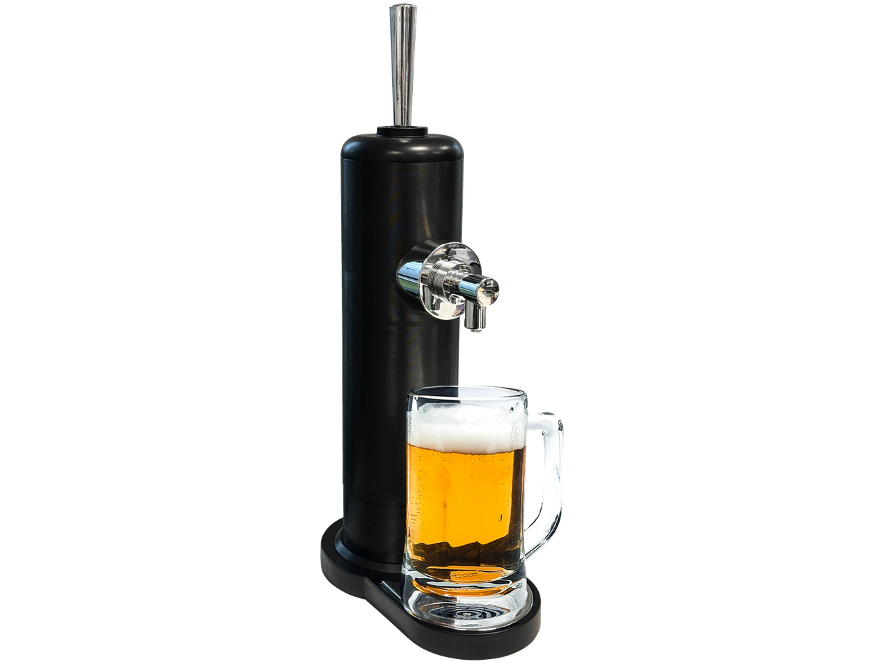 Dispensador de cerveja MAD MONKEY com uma caneca de cerveja cheia.