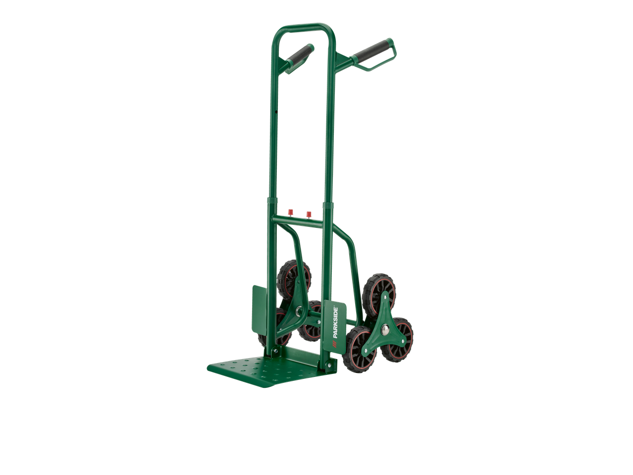 Carrinho de transporte de escadas PARKSIDE verde com seis rodas