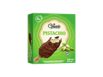 Bon Gelati Gelados de Pistácio, 6 unidades, cobertos com chocolate de leite e pedaços de pistácio.