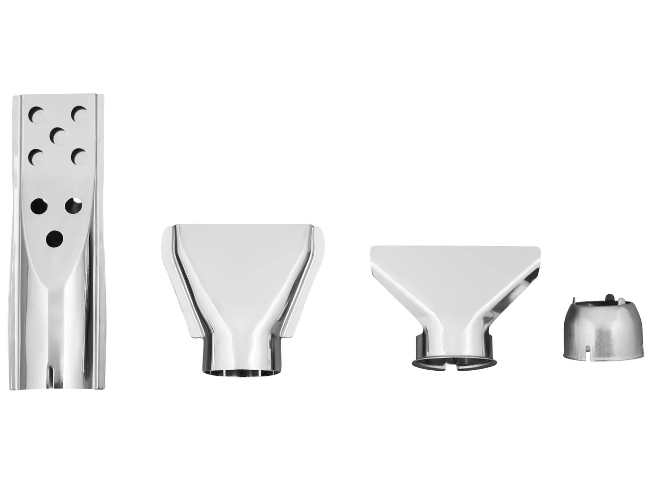 Комплект от четири метални приставки за пистолет за горещ въздух.