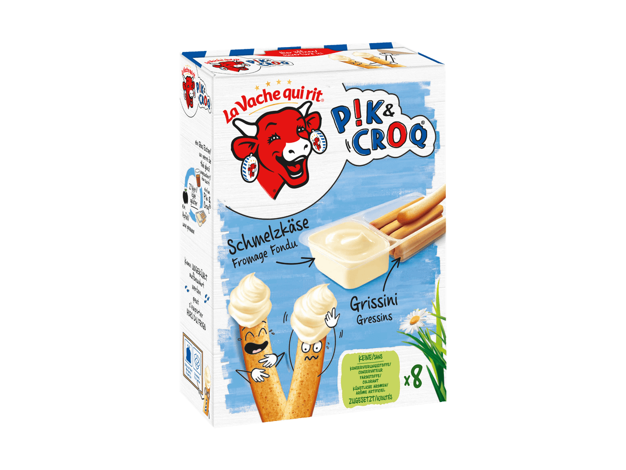 La Vache qui rit P!K & CROQ Schmelzkäse und Grissini Packung